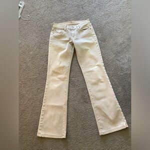 7 for All Mankind Cream Bootcut Jeans, size 26